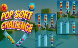 Pop Sort Challenge: Color Ball Puzzle Online Game
